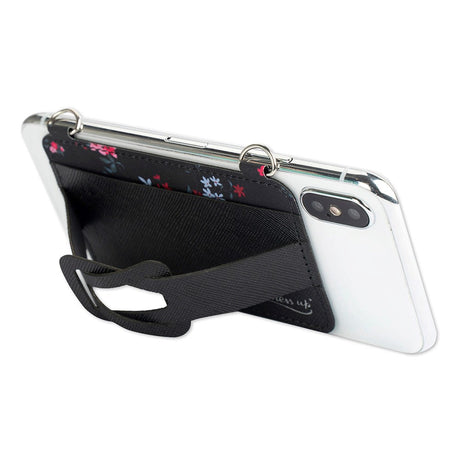 4Smarts DressUP Mobilholder m. Nøkkelbånd &amp; kortholder - Blomster Rosa