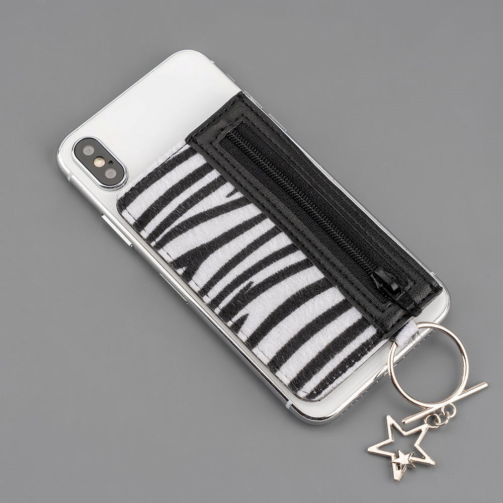 4Smarts DressUP Mobilholder m. Kortholder &amp; Ringholder - Zebra