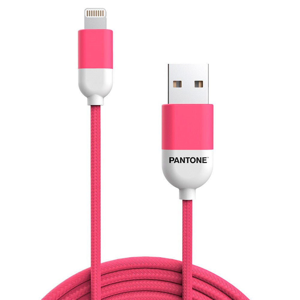 Pantone MFI USB-A til Lightning-kabel 12W - 1,5m - Rosa