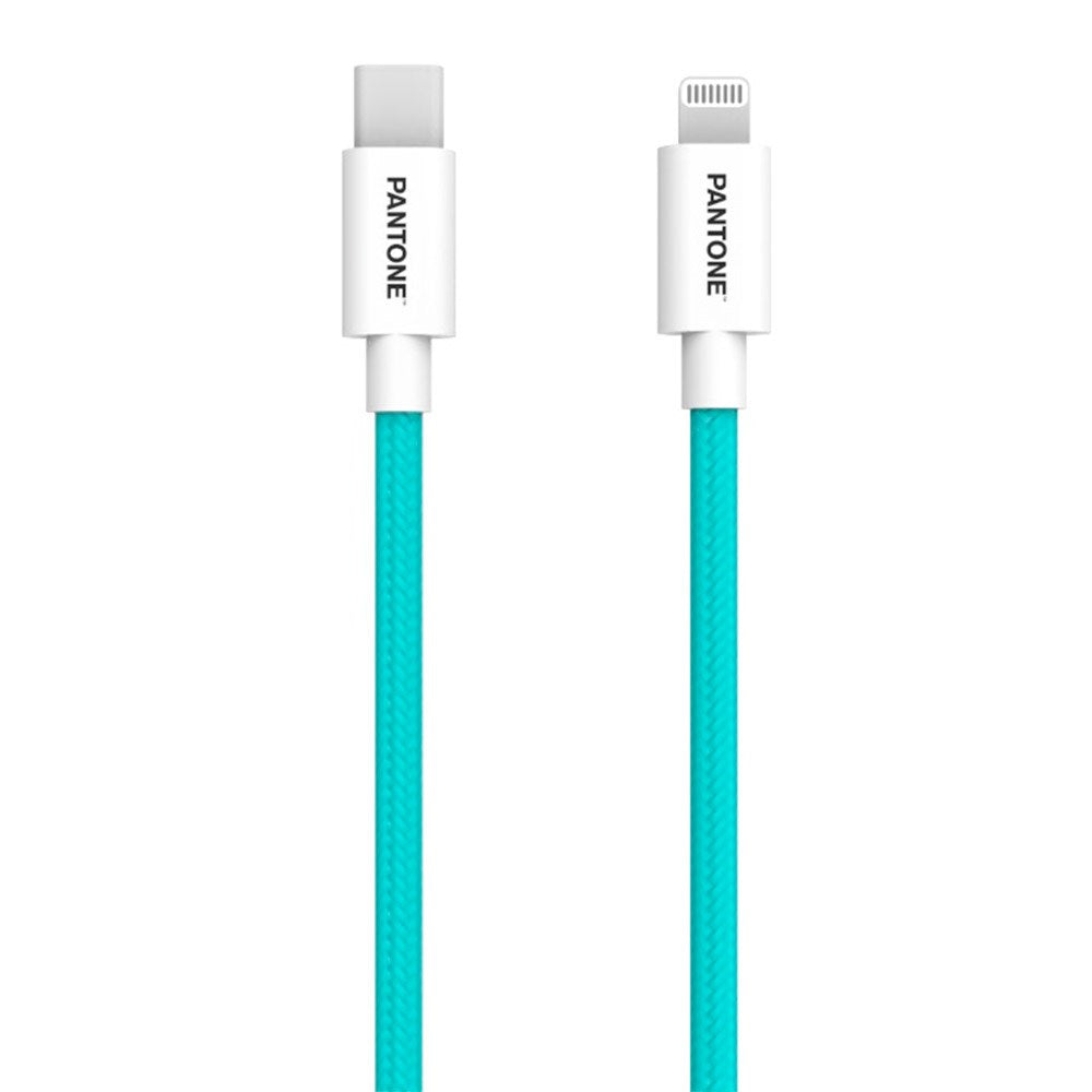 Pantone MFI USB-C til Lightning-kabel 15W - 1,5m - Turkis