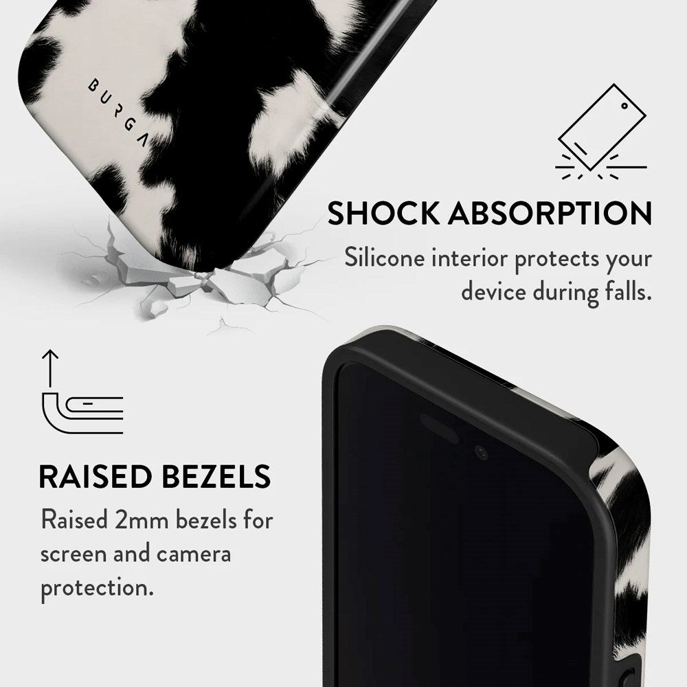 Burga iPhone 16 Tough Fashion Cover - MagSafe Kompatibel - Achromatic