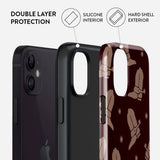 Burga iPhone 12 / 12 Pro Tough Fashion Case - Hei