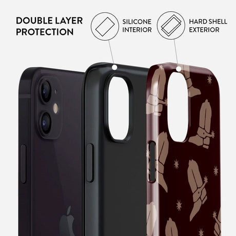 Burga iPhone 12 / 12 Pro Tough Fashion Case - Hei