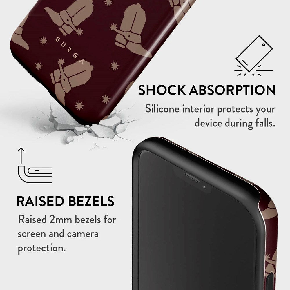 Burga iPhone 12 / 12 Pro Tough Fashion Case - Hei