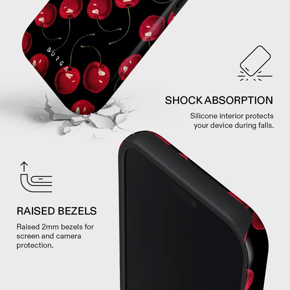 iPhone 17 Pro Max Burga Tough Fashion Cover - MagSafe Kompatibel - Cherrybomb