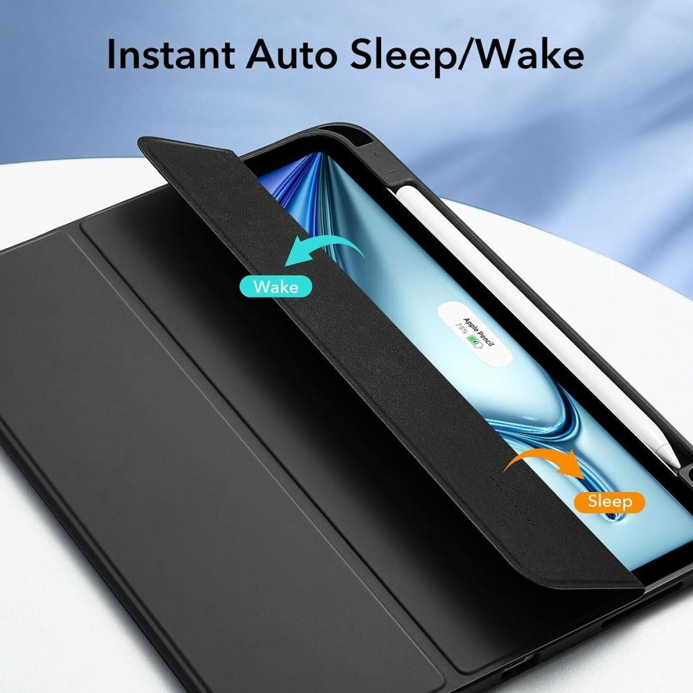 iPad Air 10.9-11" (2025-2020) ESR Rebound Case Med Apple Pencil Holder - Sort