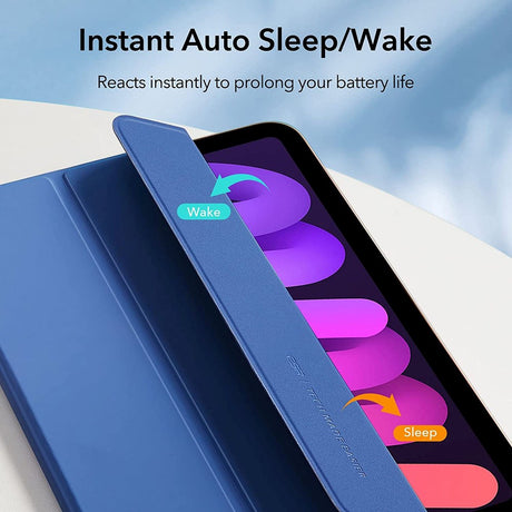 iPad Mini (2024/2021) ESR Rebound Magnetic Flip Cover - Blå