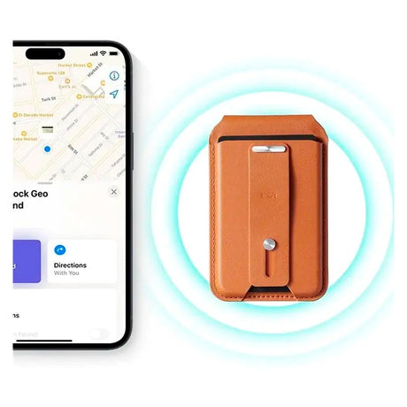 Kortholder med stativfunksjon - ESR GeoWallet - MagSafe-kompatibel - Brun