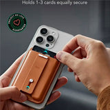 Kortholder med stativfunksjon - ESR GeoWallet - MagSafe-kompatibel - Brun