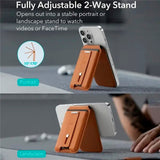 Kortholder med stativfunksjon - ESR GeoWallet - MagSafe-kompatibel - Brun