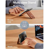 Kortholder med stående funksjon - ESR GripWallet - MagSafe kompatibel - Brun