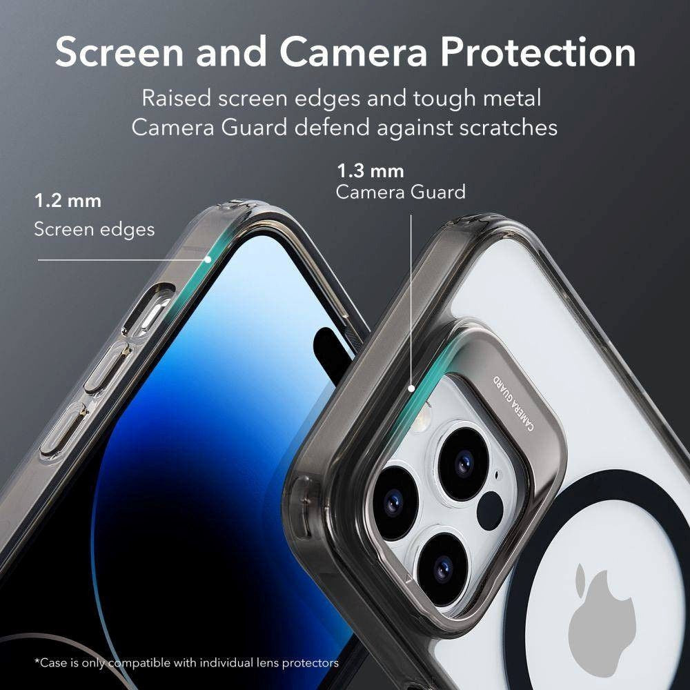 iPhone 14 Pro - ESR Classic Hybrid Deksel m. Stativ - MagSafe-kompatibel - Gjennomsiktig / Svart