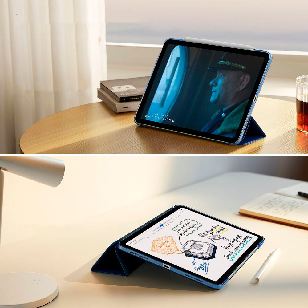 iPad Air 10,9-11" (2025-2020) ESR Ascend Tri-Fold Flip-deksel - mørkeblå