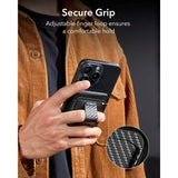 Kortholder med stativfunksjon - ESR GeoWallet - MagSafe-kompatibel - Black Carbon