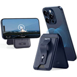 Kortholder med stativfunksjon - ESR GeoWallet - MagSafe-kompatibel - Blå