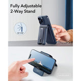 Kortholder med stativfunksjon - ESR GeoWallet - MagSafe-kompatibel - Blå