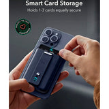 Kortholder med stativfunksjon - ESR GeoWallet - MagSafe-kompatibel - Blå