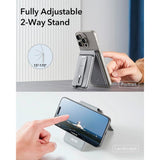 Kortholder med stativfunksjon - ESR GeoWallet - MagSafe-kompatibel - Grå