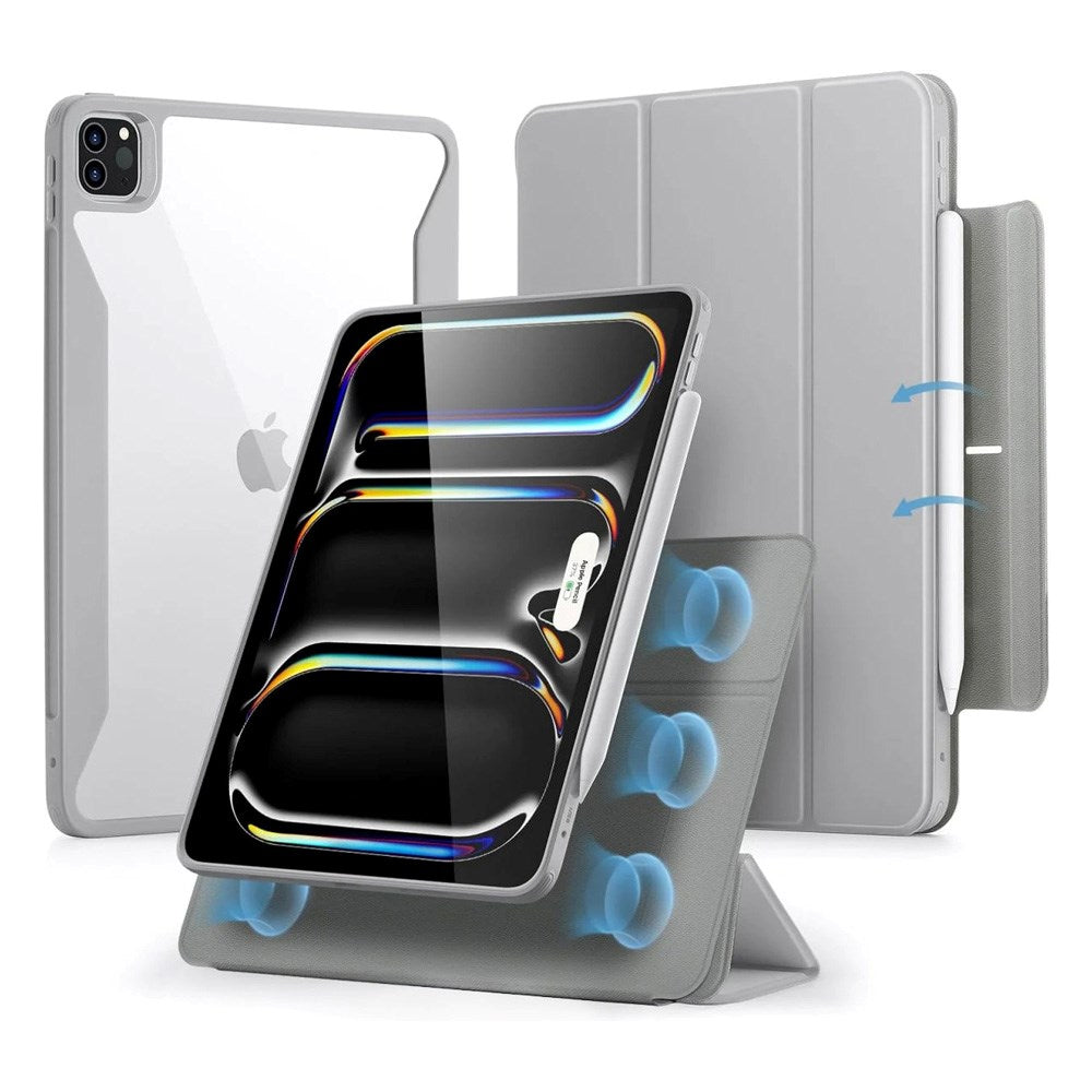 iPad Pro 13" (2025 / 2024) ESR Rebound Hybrid Flip Cover - Grå