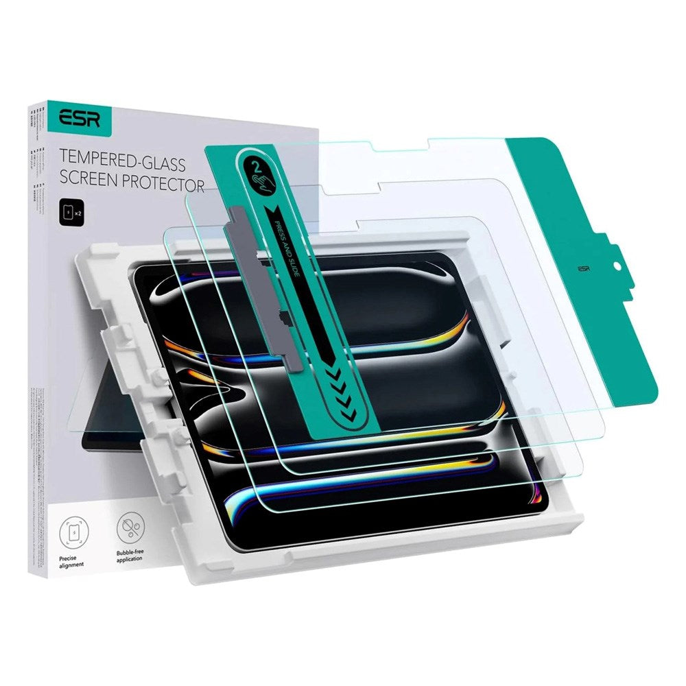 ESR iPad Pro 13" (2024) Skærmbeskyttelse - inkl. Monteringsramme - 2 Stk. - Gennemsigtig