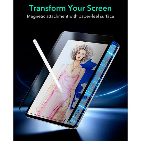 ESR iPad Pro 11" (2024) Paper Skærmbeskyttelse - Magnetisk - Mat / Gennemsigtig