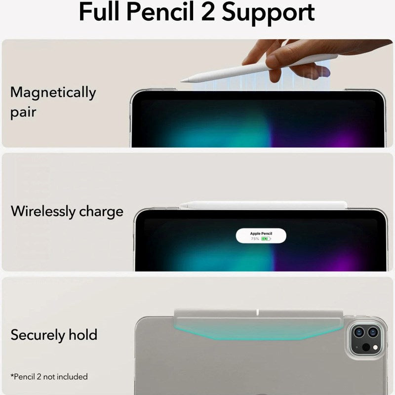 iPad Pro 11" (2024) ESR Ascend Tri-Fold Flip-deksel - grå