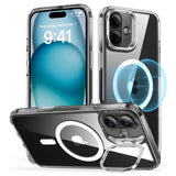 iPhone 16 - ESR Classic Hybrid Deksel m. Stativ - MagSafe-kompatibel - Gjennomsiktig