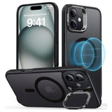 iPhone 16 - ESR Classic Hybrid Deksel m. Stativ - MagSafe-kompatibel - Matt svart