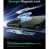 ESR iPhone 16 Pro Cyber Armor Case - inkl. Kickstand - MagSafe Kompatibel - Grøn