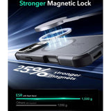 ESR iPhone 16 Pro Cyber Armor Case - inkl. Kickstand - MagSafe Kompatibel - Grå