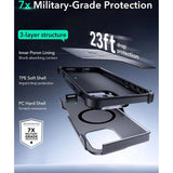 ESR iPhone 16 Pro Cyber Armor Case - inkl. Kickstand - MagSafe Kompatibel - Grå