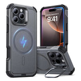 ESR iPhone 16 Pro Cyber Armor Case - inkl. Kickstand - MagSafe Kompatibel - Grå