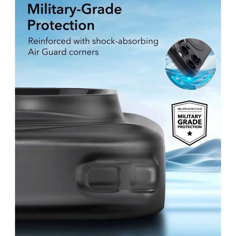 iPhone 16 Pro - ESR Zero Clear fleksibelt plastdeksel - MagSafe-kompatibel - Mattsvart