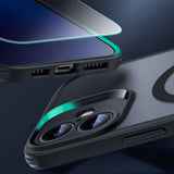 iPhone 16 ESR HaloLock m. Bagside Cover & Beskyttelsesglas - MagSafe Kompatibel - Mat Sort