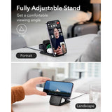 3-i-1 Qi2 sammenleggbar trådløs lader - ESR - MagSafe-kompatibel - Svart