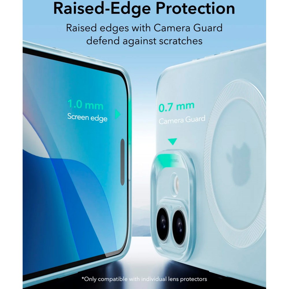 iPhone 16 - ESR Zero Clear Fleksibelt Plastik Cover - MagSafe Kompatibel - Mat Blå