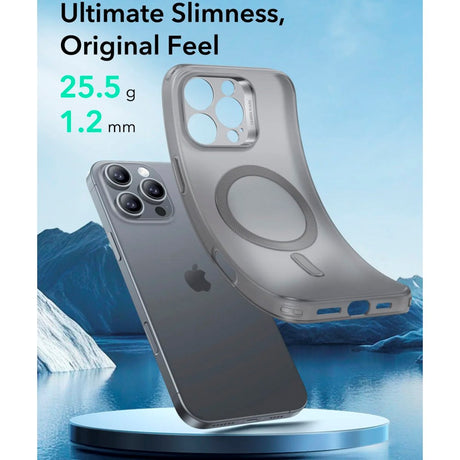 iPhone 16 Pro - ESR Zero Clear fleksibelt plastdeksel - MagSafe-kompatibel - Matt grå