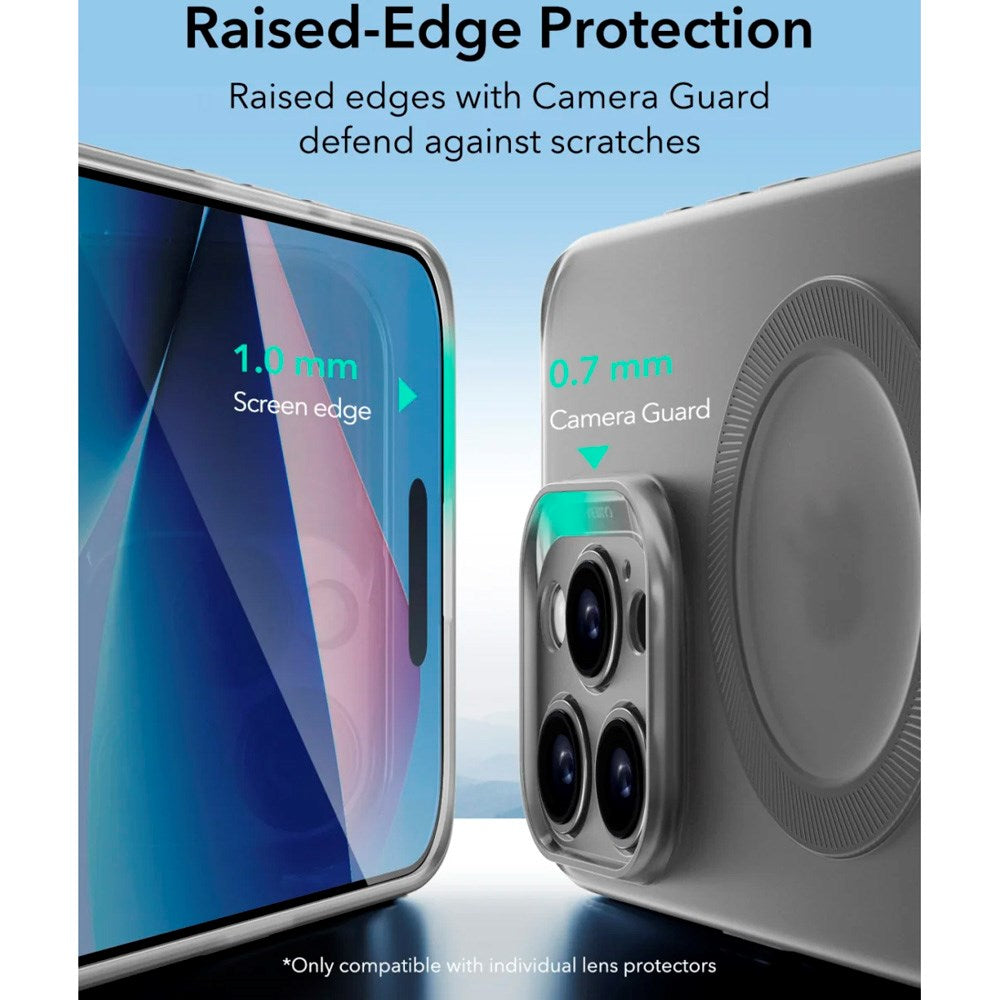 iPhone 16 Pro - ESR Zero Clear fleksibelt plastdeksel - MagSafe-kompatibel - Matt grå