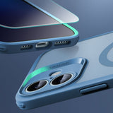 iPhone 16 ESR HaloLock m. Bagside Cover & Beskyttelsesglas - MagSafe Kompatibel - Mat Blå