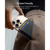 ESR HaloLock Kortholder i kunstskinn - MagSafe-kompatibel - Blå