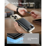 ESR HaloLock Kortholder i kunstskinn - MagSafe-kompatibel - Svart