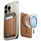 ESR HaloLock Kortholder i kunstskinn - MagSafe-kompatibel - Brun