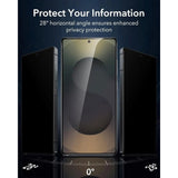 Samsung Galaxy S25 Ultra ESR Privacy Skærmbeskyttelsesglas m. Monteringskasse - Gennemsigtig