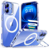 iPhone 16 Plus - ESR Classic Hybrid Deksel m. Stativ - MagSafe-kompatibel - Gjennomsiktig