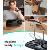 iPhone 16 Pro - ESR Classic Hybrid Deksel m. Stativ - MagSafe-kompatibel - Gjennomsiktig / Svart