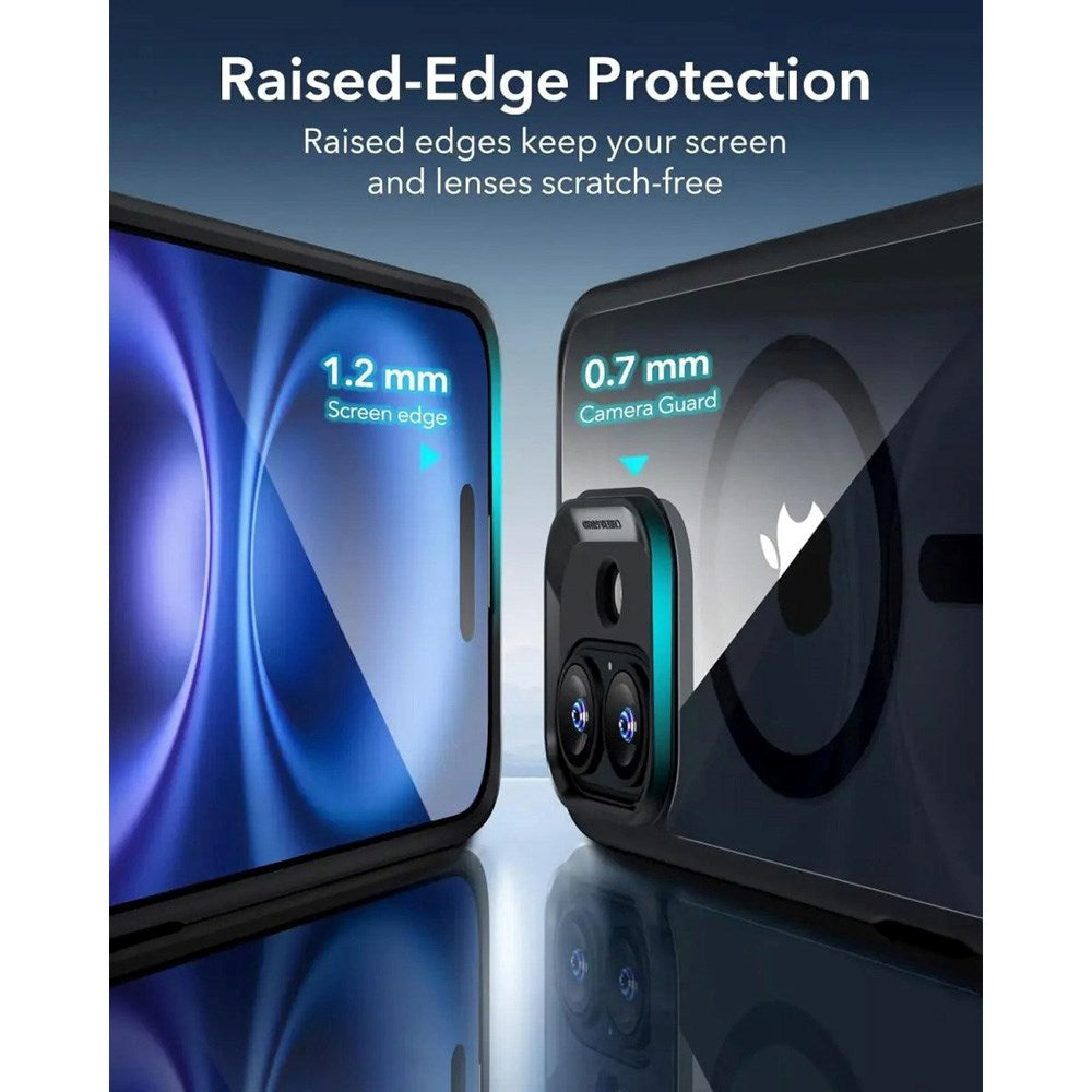 ESR iPhone 16 Classic Hybrid-deksel m. Kamerakontrollknapp - MagSafe-kompatibel - Gjennomsiktig / Svart