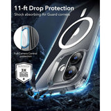 ESR iPhone 16 Plus Classic Hybrid-deksel m. Kamerakontrollknapp - MagSafe-kompatibel - Gjennomsiktig