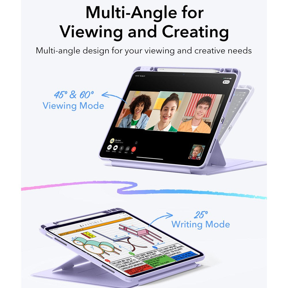 iPad Air 13" (2025 / 2024) ESR Flip Hybrid Case - Lilla