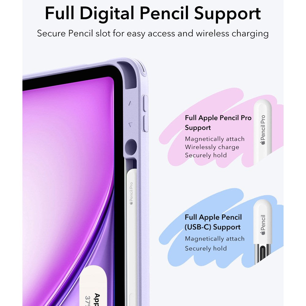 iPad Air 13" (2025 / 2024) ESR Flip Hybrid Case - Lilla