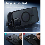 iPhone 17 ESR Classic Hybrid Cover m. Indbygget Camera Control Knap - MagSafe Kompatibel - Mat Sort